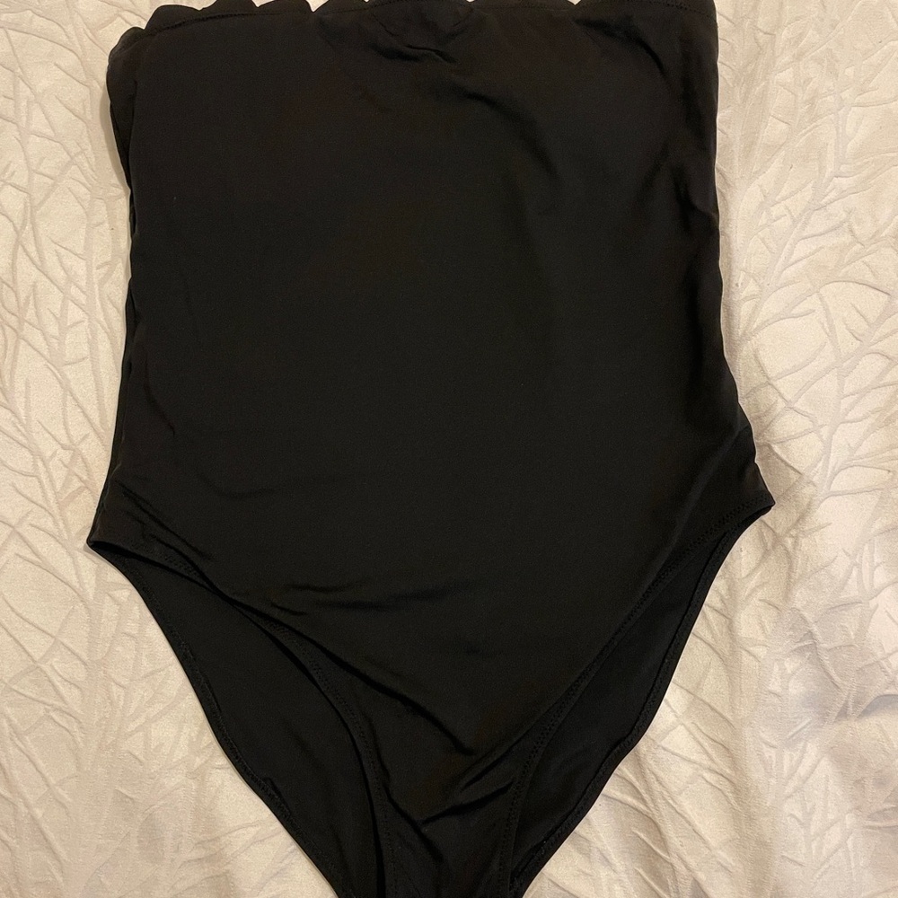 H&M Black High-Waisted One-Piece Swimsuit – Size M